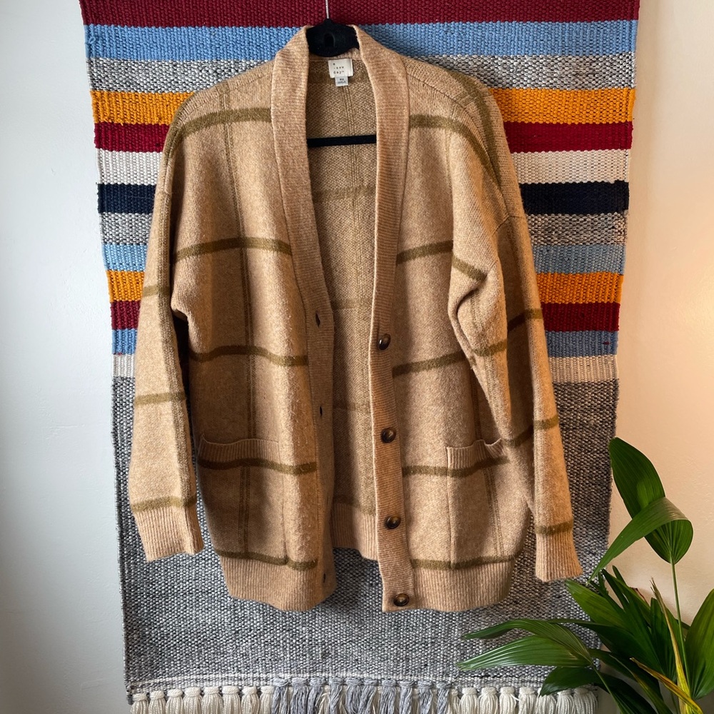 “Boyfriend” Style Oversized Cardigan